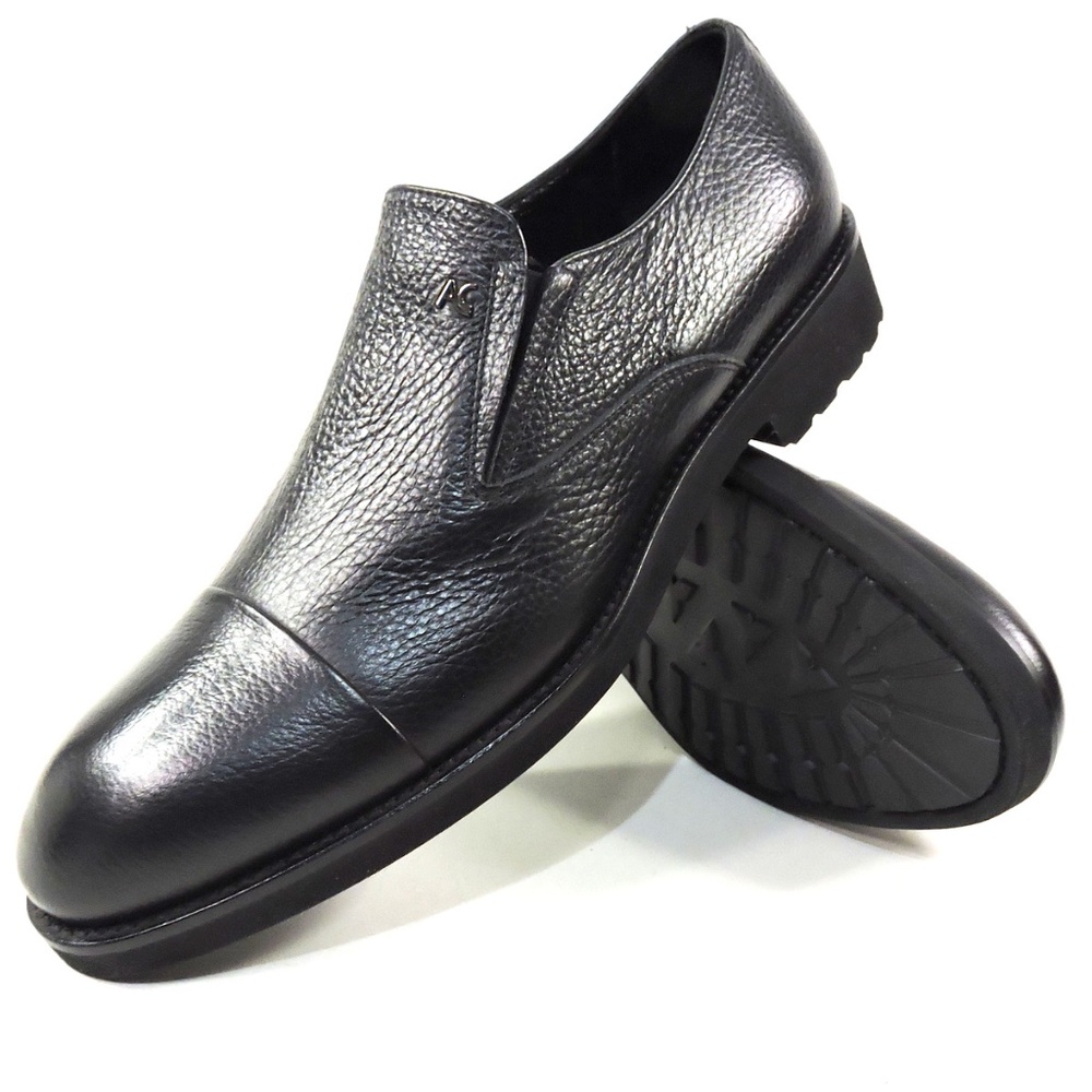ALBERTO CICCIOLI 🇮🇹 MEN'S BLACK SOFT LEATHER COMFORT LOAFERS - Picture 7 of 8